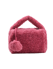 Fashion Pink Lamb Hairy Large Capacity Messenger Bag