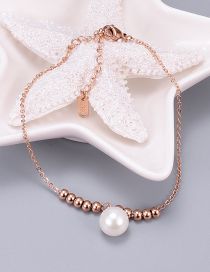 Fashion Anklet Titanium Bead Beaded Pearl Anklet
