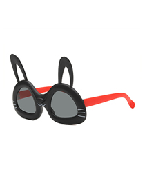 Fashion Black Frame Red Legs Cartoon Rabbit Kids Sunglasses