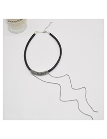 Fashion Silver Long Chain Tassel Necklace