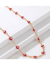 Fashion Red Alloy Dripping Eye Necklace
