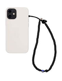 Fashion Black Soft Pottery Beads Eye Mobile Phone Chain