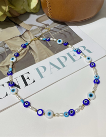 Fashion 3# Liuli Eyes Pearl Beads Necklace