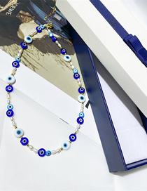 Fashion 1# Liuli Eyes Pearl Beads Necklace