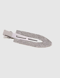 Fashion Silver Alloy Inlaid Diamond Geometric Hair Clip