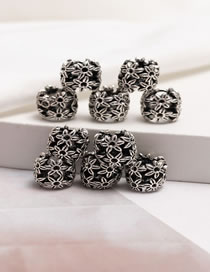 Fashion As Shown In Figure A Set Of 10pcs-ancient Silver Color Alloy Geometric Flower Editing Buckle Set