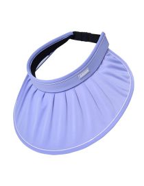 Fashion Purple Nylon Shell Large Brim Sunscreen Empty Hat