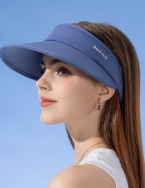 Fashion Navy Blue Nylon Hollow Top Sun Hat