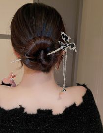 Fashion 35#hairpin-black Flower Tassel Alloy Flower Tassel Hairpin