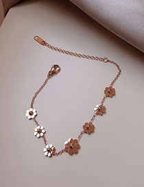 Fashion 36-titanium Steel Small Petals Geometric Flower Bracelet