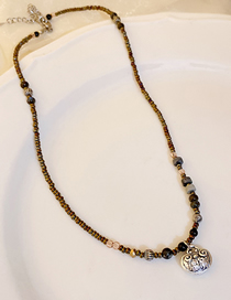 Fashion 13#necklace-black Copper Geometric Beaded Butterfly Necklace