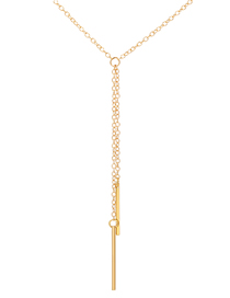 Fashion Gold Alloy Geometric Chain Y Necklace