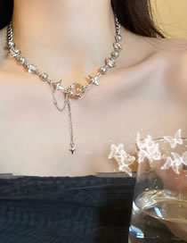 Fashion 2# Alloy Geometric Moonlight Starburst Necklace