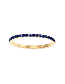 Fashion September Royal Blue-gold Geometric Round Diamond Ring