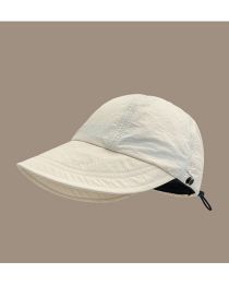 Fashion Quick-drying Ears:beige Polyester Sun Hat With Large Brim