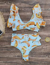 Fashion As Shown In The Picture Polyester Print High Waist One-piece Swimsuit