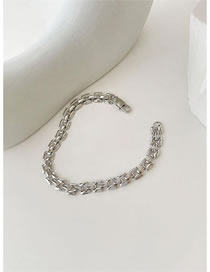 Fashion Silver Short Bracelet Metal Geometric Strap Bracelet