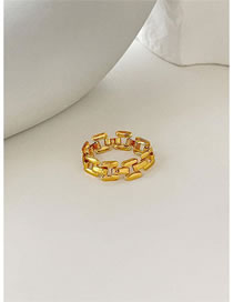 Fashion Ring Gold Metal Geometric Strap Ring