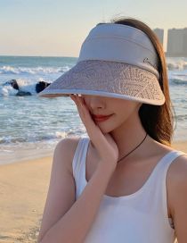 Fashion Shallow Rice Polyester Straw Hollow English Standard Empty Sun Hat