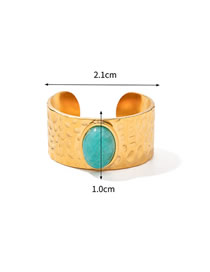 Fashion 9# Gold Plated Titanium Geometric Ring