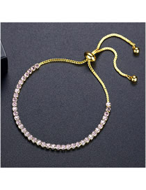 Fashion 3# Copper Set Square Zirconia Bracelet