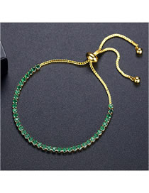 Fashion 5# Copper Set Square Zirconia Bracelet