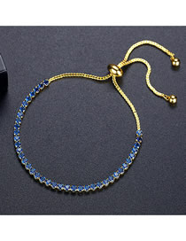 Fashion 6# Copper Set Square Zirconia Bracelet