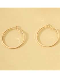 Fashion Gold 25mm Alloy Geometric Round Earrings