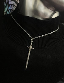 Fashion Silver Alloy Dagger Necklace
