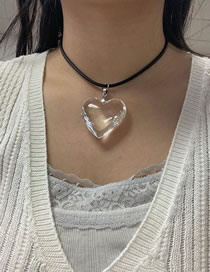 Fashion Love Alloy Geometric Heart Necklace