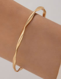Fashion Gold Alloy Geometric Twist Bracelet