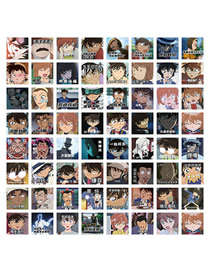 Fashion Conan Expression Bag 63 Geometric Anime Character Stickers