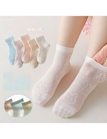 Fashion Simple Rabbit [spring And Summer Mesh 5 Pairs] Cotton Printed Children's Socks