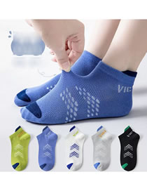 Fashion Double Arrow [spring And Summer Mesh 5 Pairs] Cotton Printed Children's Socks
