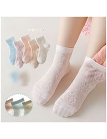 Fashion Rabbit Mesh Socks - 5 Pairs Cotton Printed Children's Socks