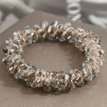 Fashion Grey Crystal Braided Bracelet