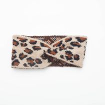 Fashion Leopard Print Acrylic Knit Knotted Leopard Print Headband