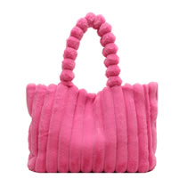 Fashion Rose Red Plush Large Capacity Tote Bag