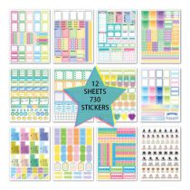 Fashion 12 Pieces Of Type B Self-adhesive Life Calendar Notepad Waterproof Sticker