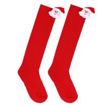 Fashion 7# Pure Red/old Man Head Doll Polyester Three-dimensional Christmas Knitted Stockings