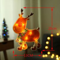 Fashion Christmas Elk (battery Version With Suction Cup) Pvc Christmas Elk Door Hanging (with Electronics)