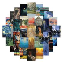 Fashion 63 Oil Paintings From The World Oil Painting Art Journal Stickers