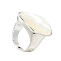 Fashion Silver Copper Geometric Shell Open Ring