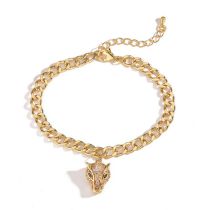 Fashion 6# Geometric Diamond Leopard Bracelet