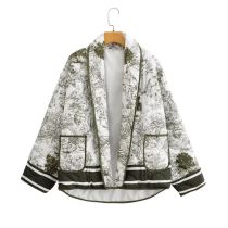 Fashion Picture Color 4 Polyester Printed Long Sleeve Jacket
