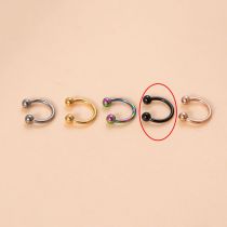 Fashion Black_c-ring-6mm Titanium Steel Geometric Piercing C-ring