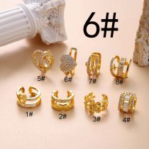 Fashion 6#gold Stainless Steel Zirconium Piercing Bone Clip