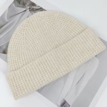 Fashion Off White Blended Knitted Beanie