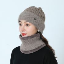 Fashion Khaki Argyle pattern knitted beanie