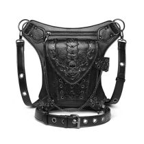 Fashion Black Pu Skull Large Capacity Crossbody Bag